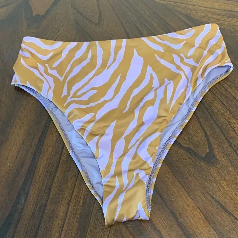 Gottex- purple and brown animal print Bikini Bottom